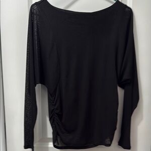 Coldwater Creek Elegant Black Long Sleeve Top